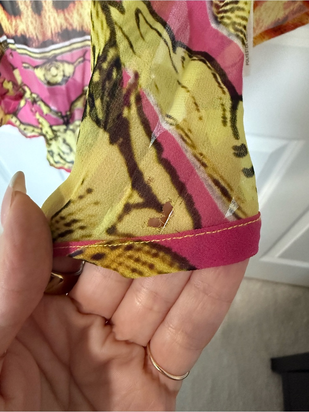 Asa Kaftan Colorful Sheer Printed Kimono - Multicolor - Picture 3 of 3